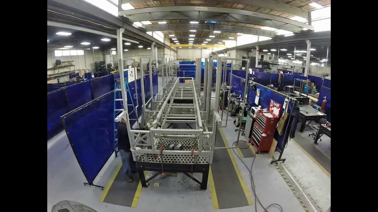 Time Lapse - 40 FT Structural Stainless Steel Frame Fabrication - Time Lapse