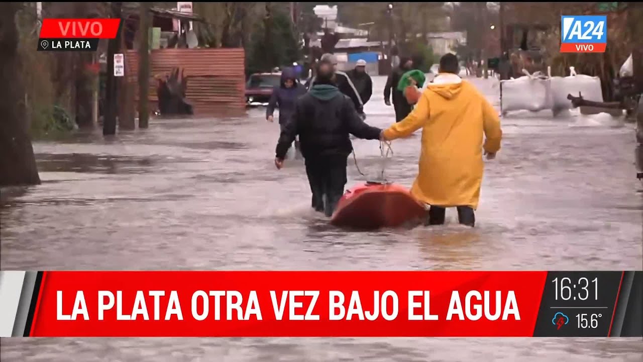 🟠 FUERTE TEMPORAL E INUNDACIONES 🟠 OTRA VEZ LA PLATA BAJO AGUA