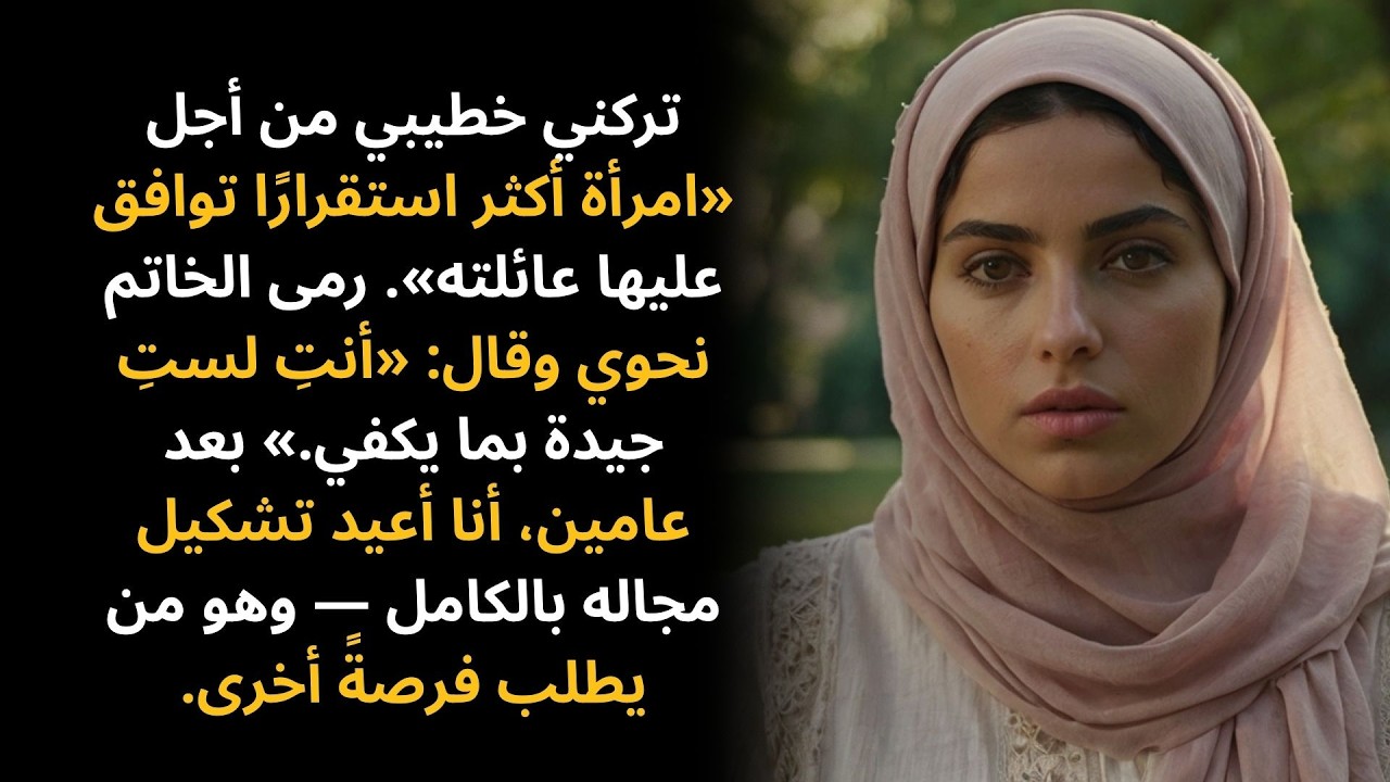 تركني خطيبي من أجل «امرأة أكثر استقرارًا» توافق عليها عائلته. لقد رمى...