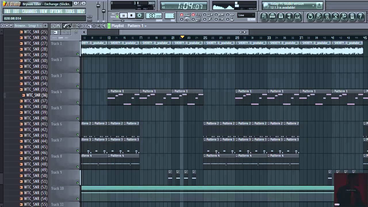 Bryson Tiller - Exchange Instrumental FL Studio Remake + FLP