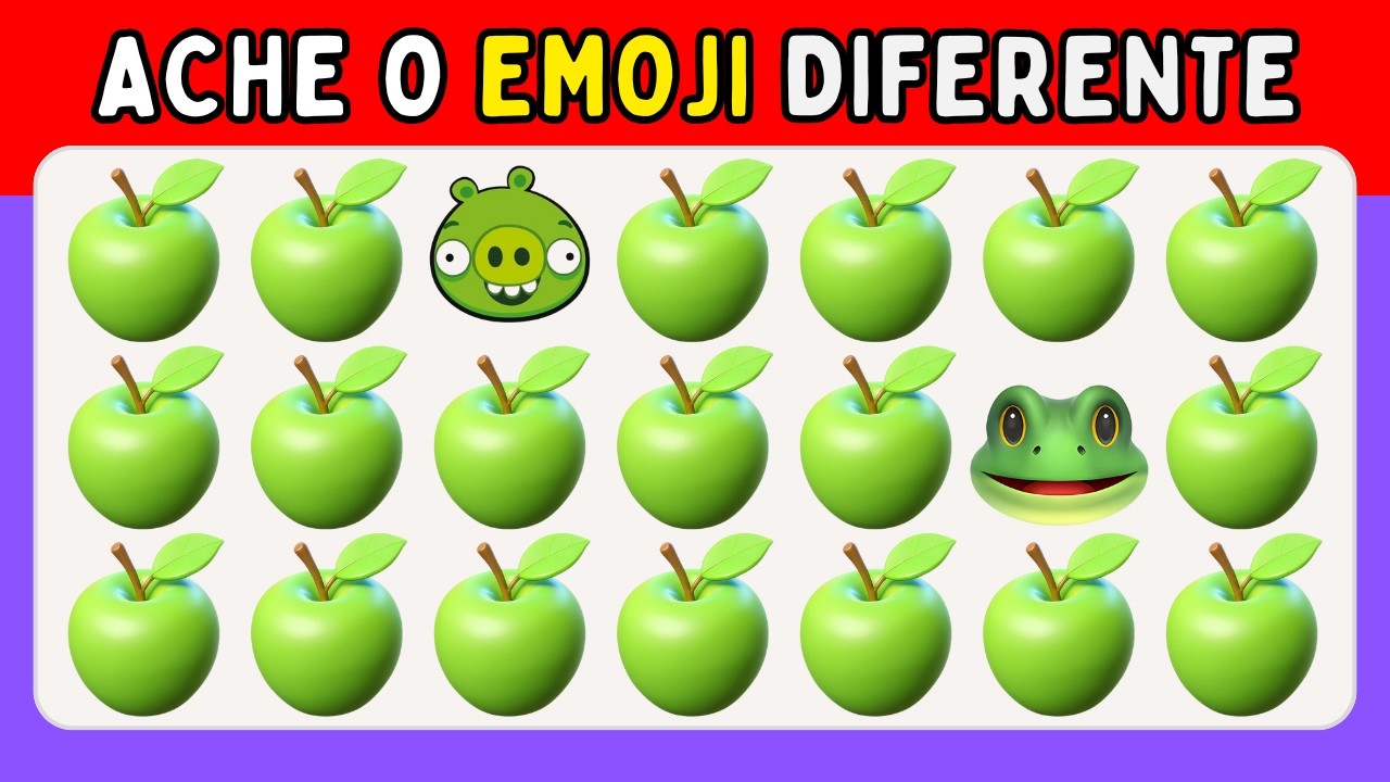 🍃😱 VOCÊ CONSEGUE? Encontre o Emoji Diferente – Edição Natureza 🌴🧠