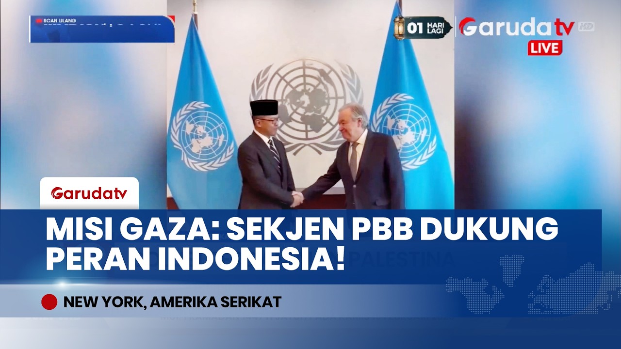 Dukungan PBB untuk Indonesia! Menlu Sugiono & Sekjen PBB Bahas Misi Damai Gaza di New York