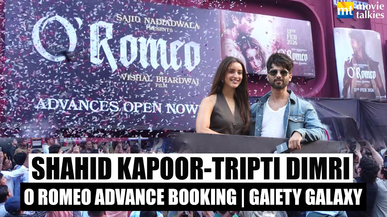 Shahid Kapoor & Tripti Dimri at Kickstar O Romeo Advance Booking at Gaiety Galaxy