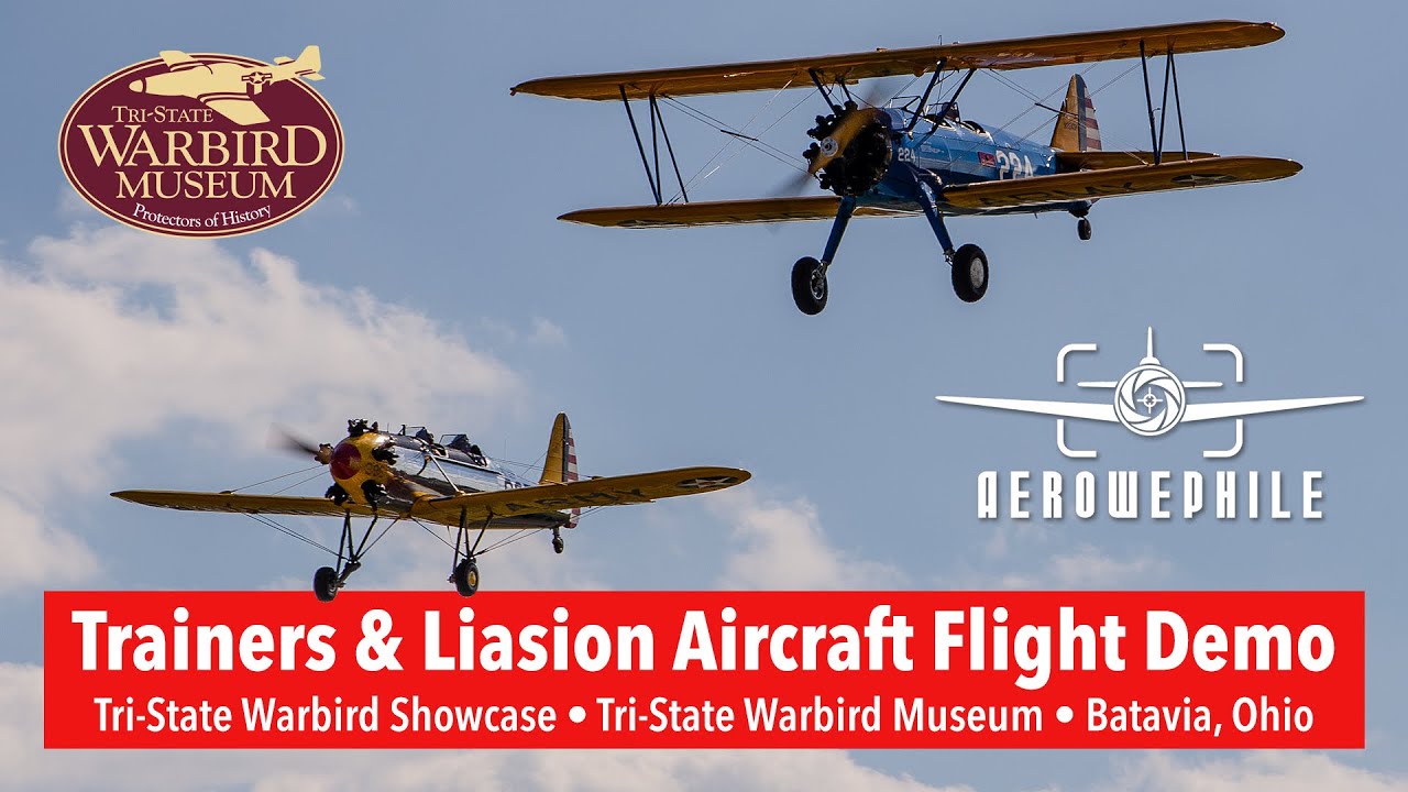 Облёты учебных и связных самолётов PT-22, PT-17, L-4H, J3C — Tri-State Warbird Showcase 27 сентяб...