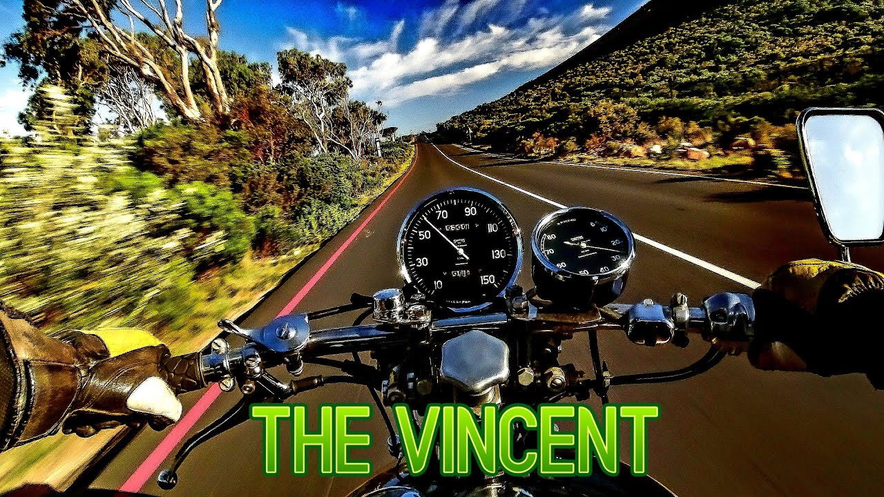 Vincent 1000cc ride. Spectacular road and scenery.
