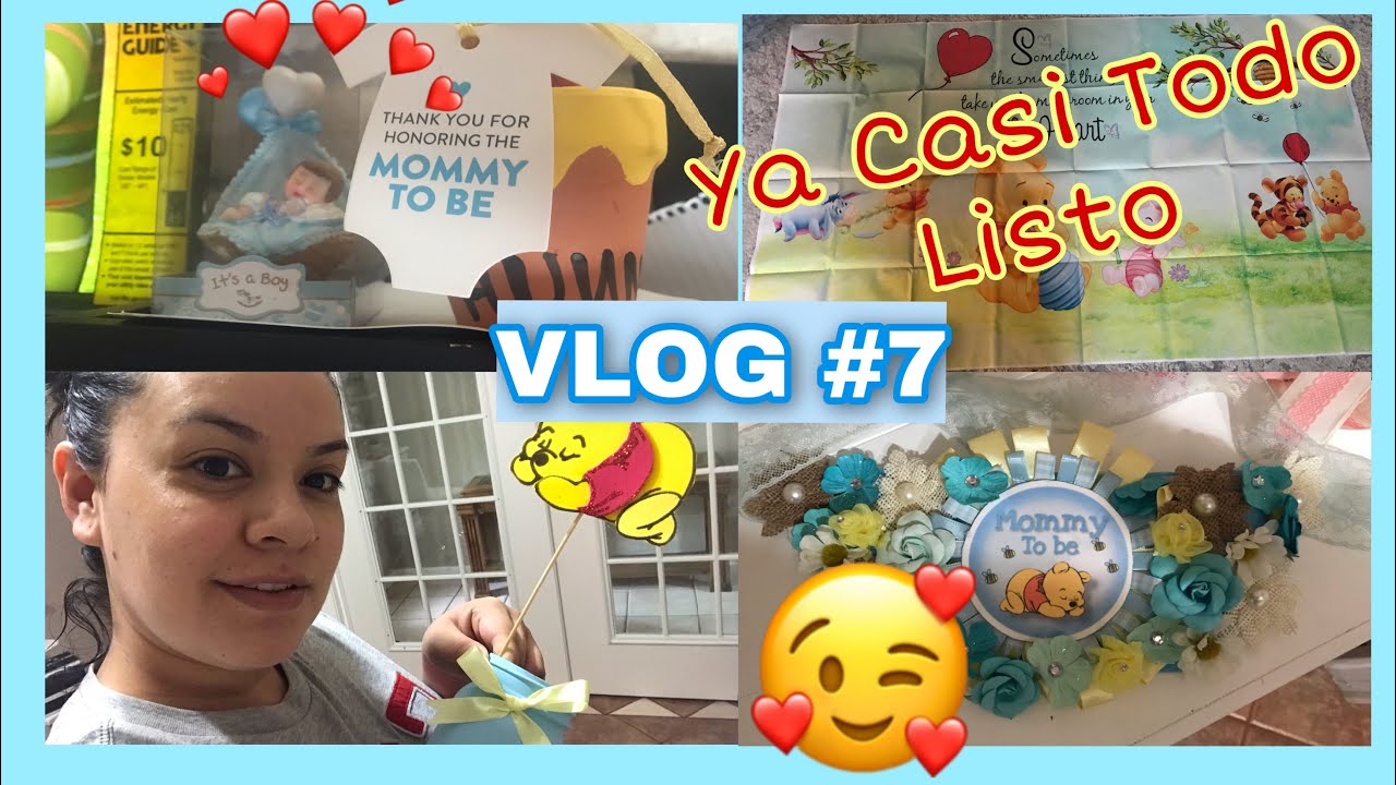VLOG#7 PREPARANDO TODO PARA MI BABY SHOWER 🤰🏻👩‍👩‍👧‍👦/baby shower Winnie The Pooh