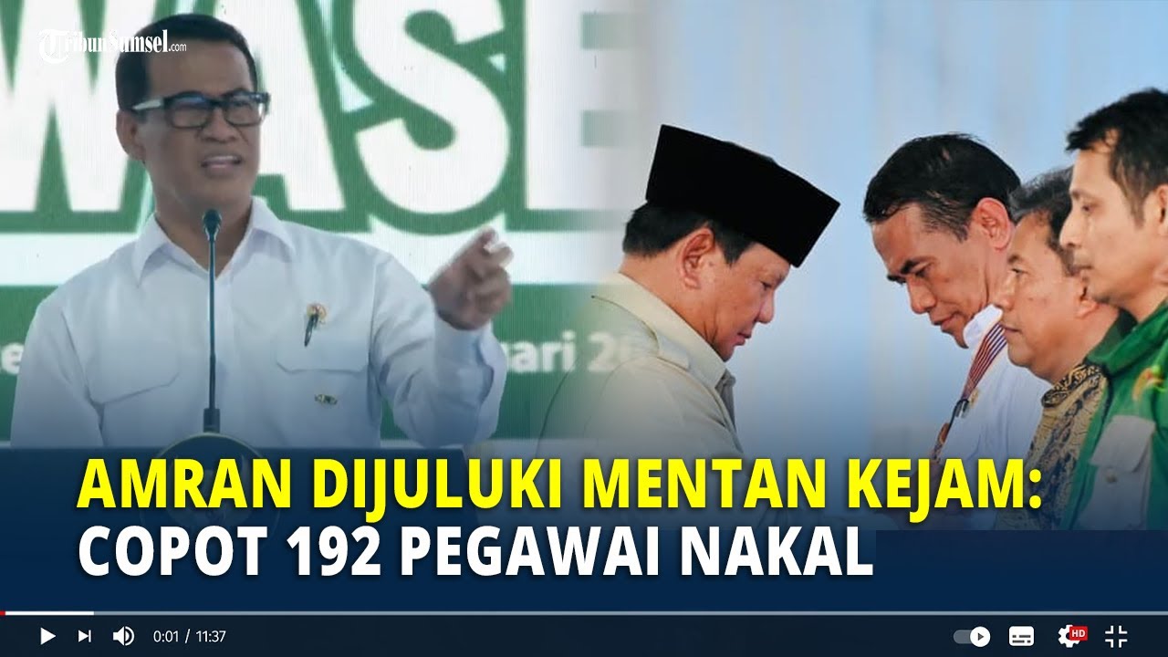 Amran Dijuluki Mentan Kejam: Copot 192 Pegawai Nakal, 11 Orang Setara Bintang 3