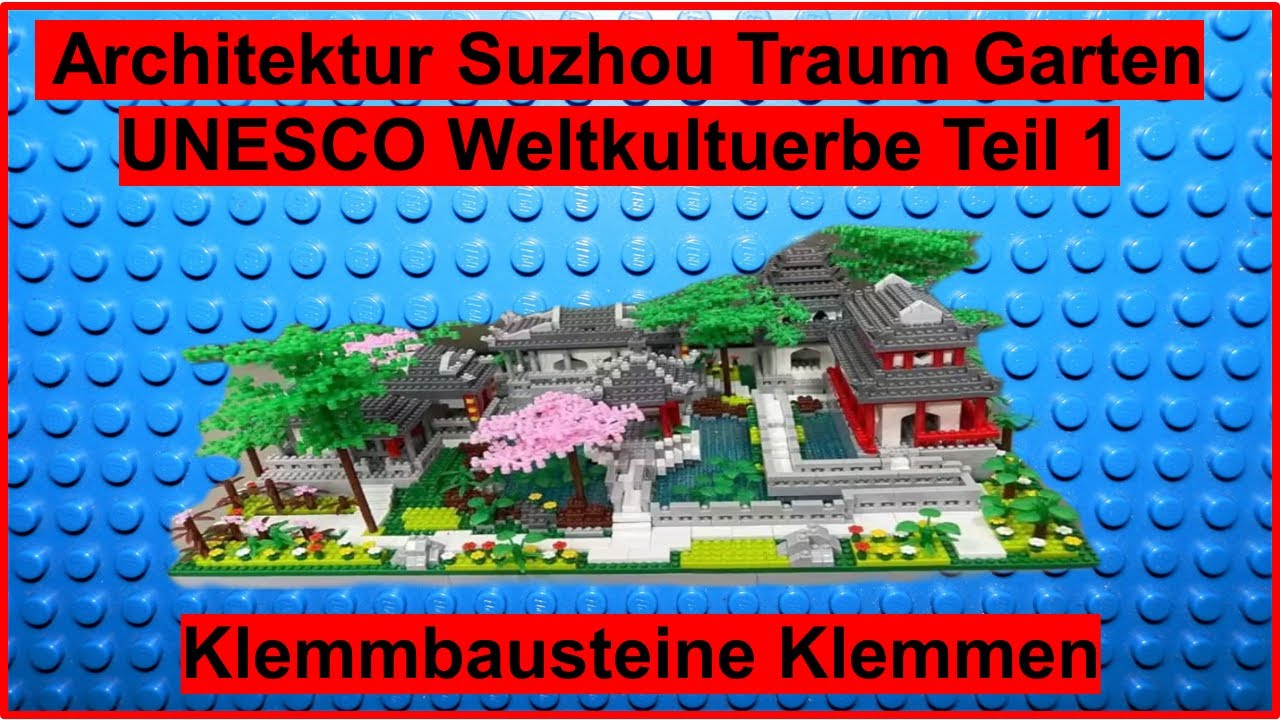 Architektur Suzhou Traum Garten UNESCO Weltkulturerbe aus über 3628 Diamond Blocks Klemmbausteinen