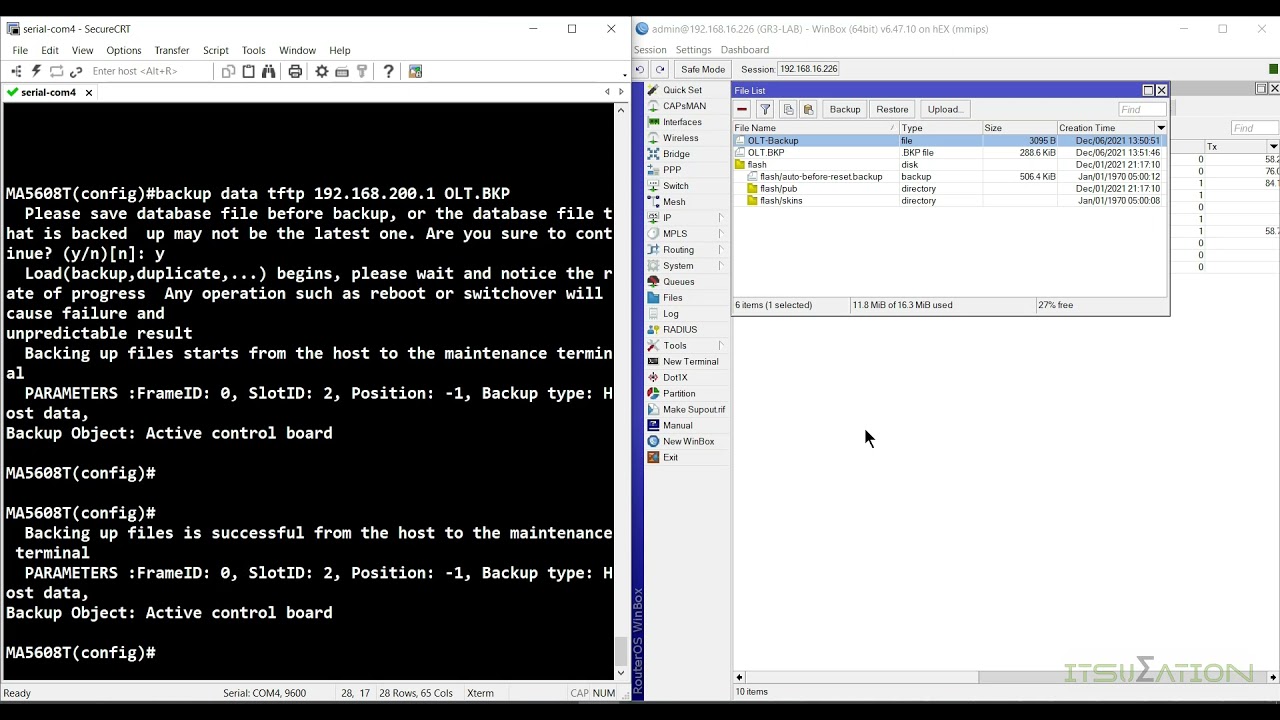 Backup and Restore Huawei OLT