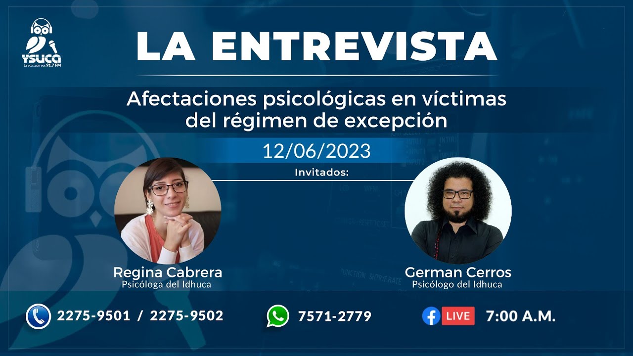 Afectaciones psicológicas en víctimas del régimen de excepción
