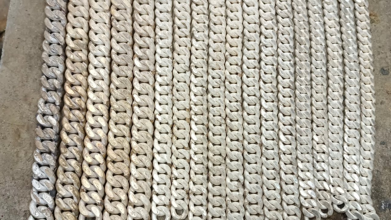 Making Cuban chain easy steps || Hand make bracelet || silver kada for men