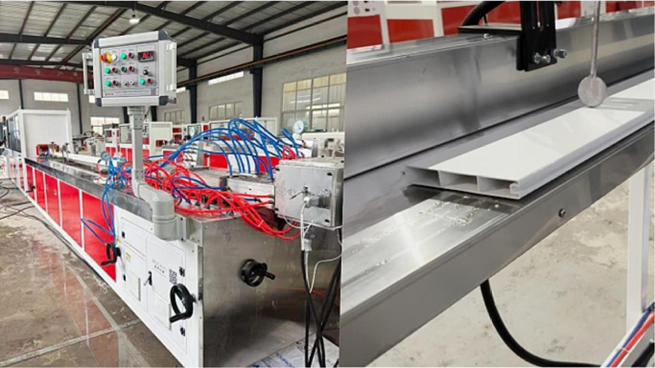 PVC FENCE MAKING MACHINE, PVC FENCE WITH UVPROOF LAYER, PLASTIC MACHINE MANUFACRUER IN CHINA