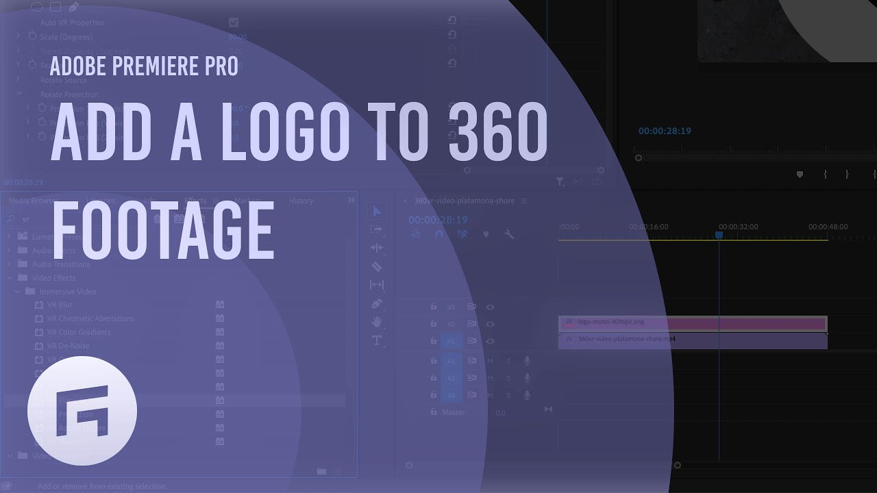 Premiere Pro – Add a logo to 360 equirectangular footage