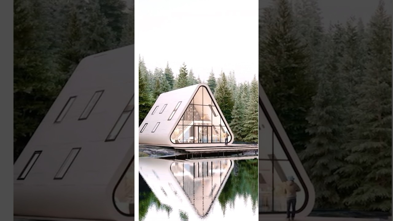 Sample way to model an A-frame house in SketchUp. #sketchup #nicetower