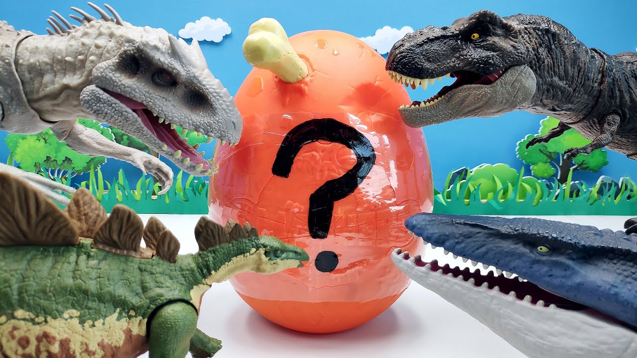 Dino Egg Over 25 Surprises! 5 Step Finding Dino Bone - Triceratops And 6 Mini Dinosaur Eggs