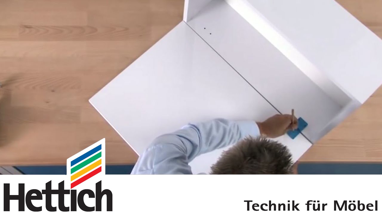 Scharniermontage mit der Bohrschablone, Hettich für Heimwerker