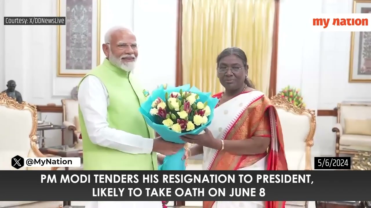 PM Narendra Modi tenders his resignation to President, likely to take oath on June 8