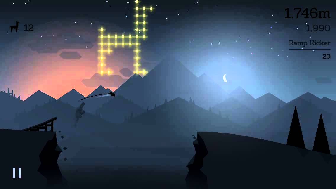 Alto's Adventure: Just Alto (beating my high score - 15,000 meters) - iOS iPhone 5 Gameplay