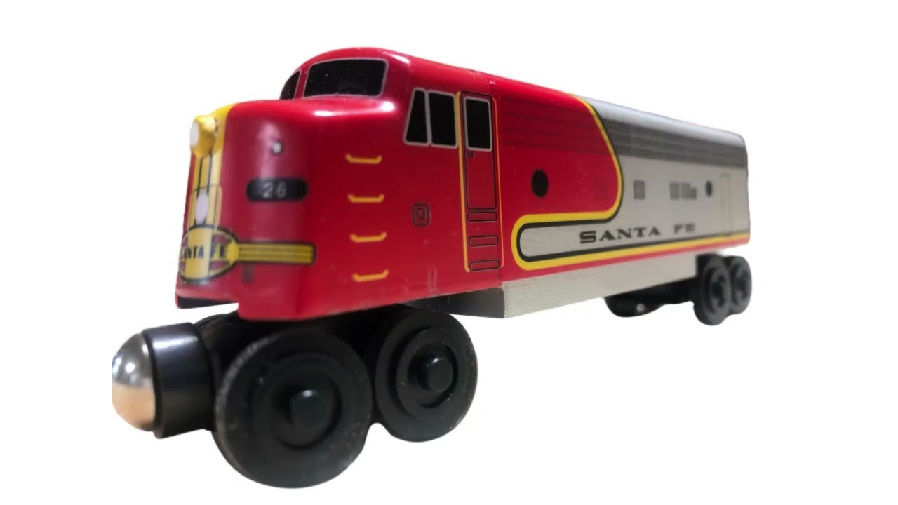 Santa Fe Super Chief and Union Pacific City of Los Angeles F7 and B Unit wooden toy trains!