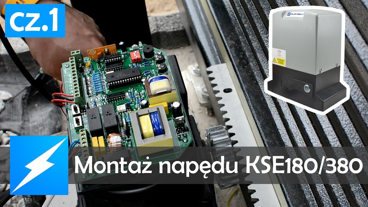 Montaż mechaniczny napędu do bramy przesuwnej KSE180/380 - Elektrobim.pl