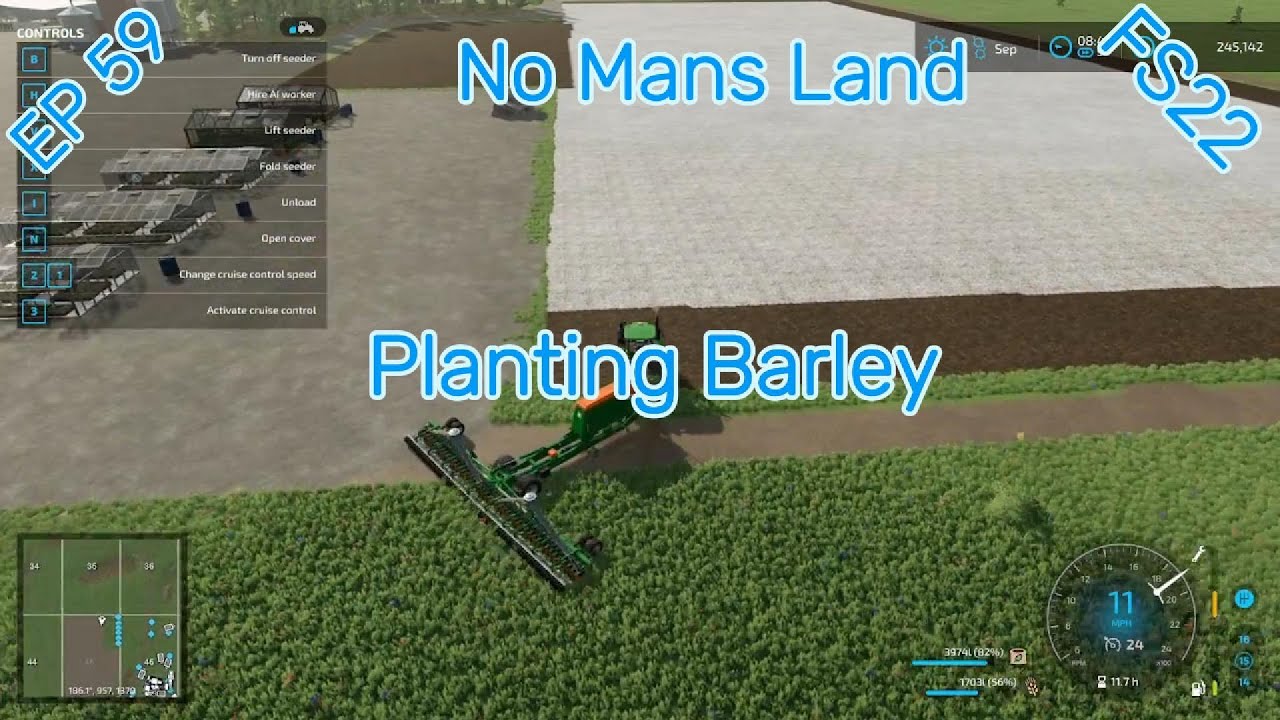Planting barley - EP 59 No Mans Land FS22