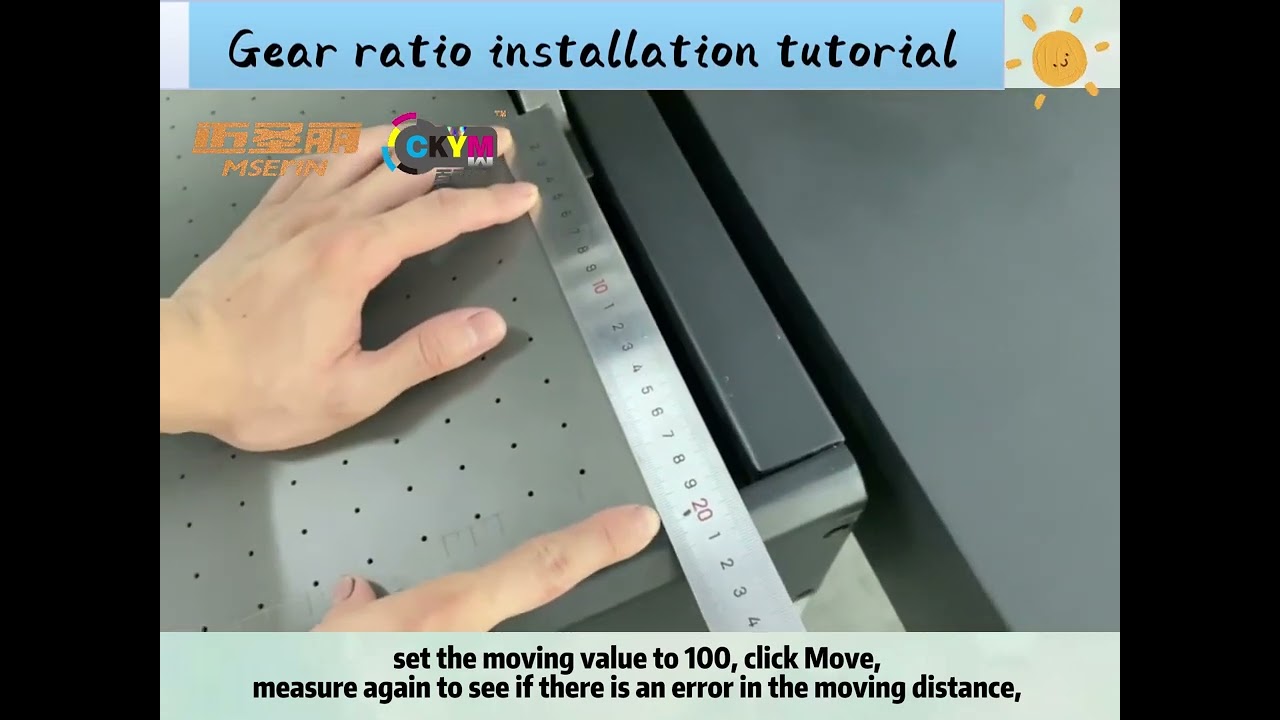 How to set the gear ratio of UV printer齿轮比英文1