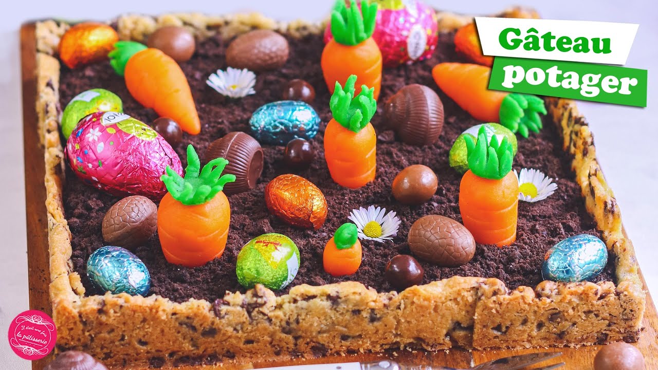 🥕 GÂTEAU POTAGER de PÂQUES, COOKIE et CHOCOLAT 🥕