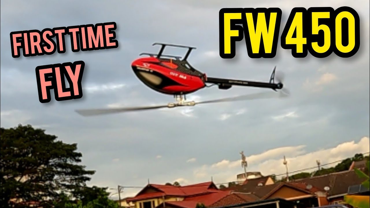 FW 450 3D H1 GPS  Helicopter First time fly.🚁