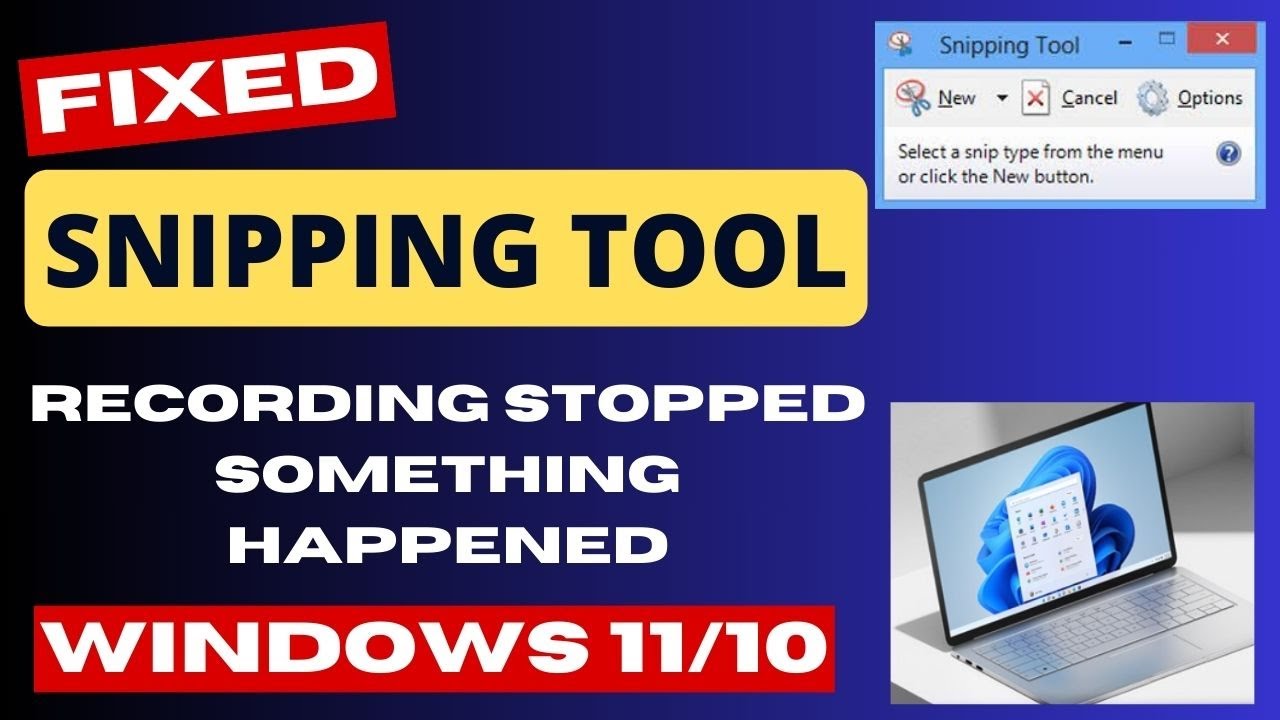 Запись в инструменте «Ножницы» остановлена. Что-то произошло в Windows 11. Исправлено.