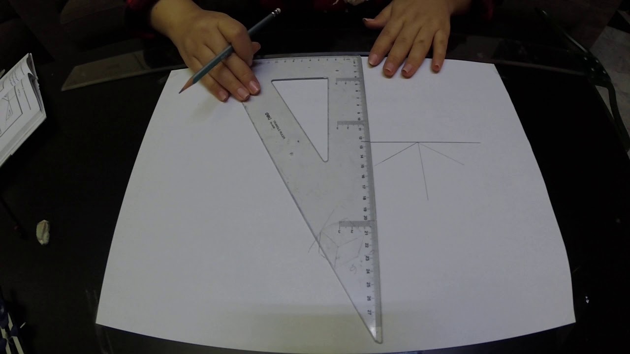 المنظور الايزومتري للمكعب / رسم هندسي