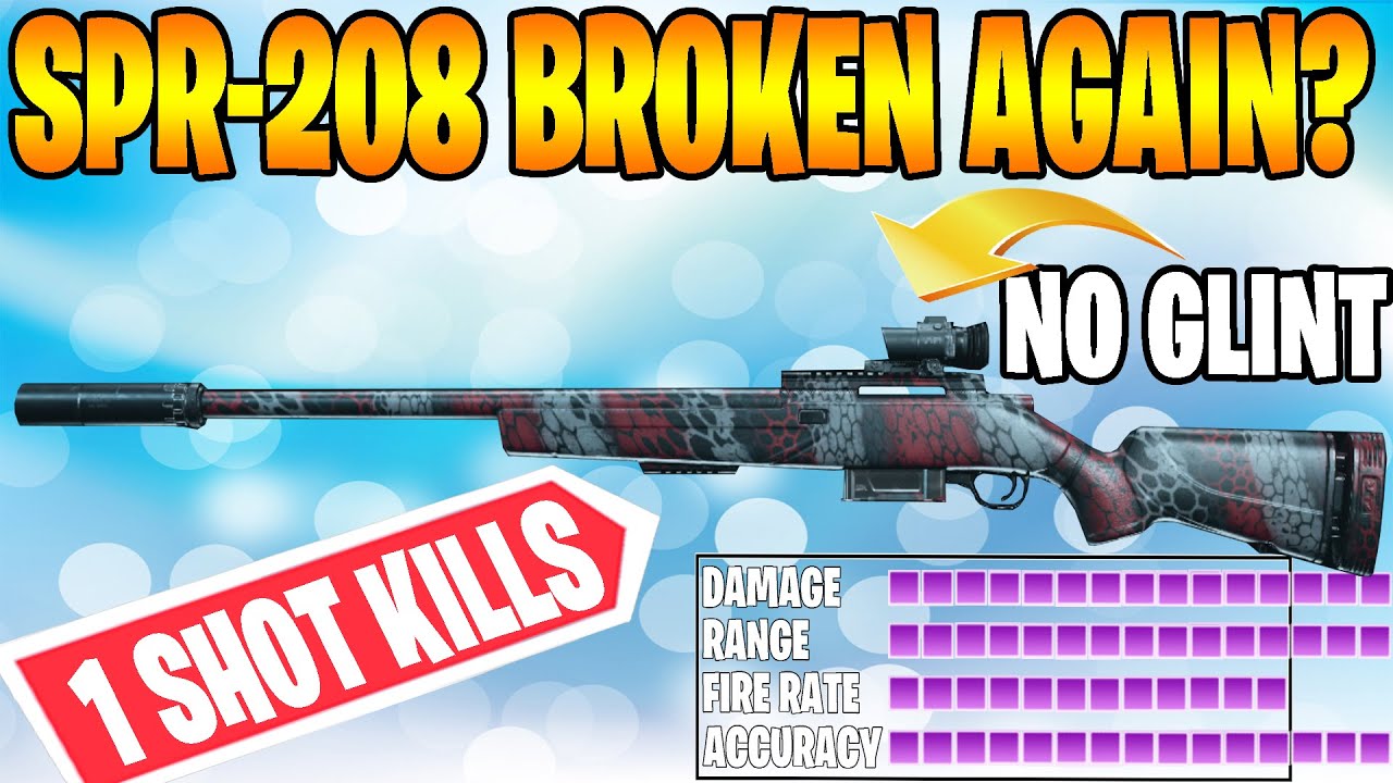 Warzone SPR 208 NO GLINT 1 SHOT Sniper Class Loadout - COD Cold War Rebirth