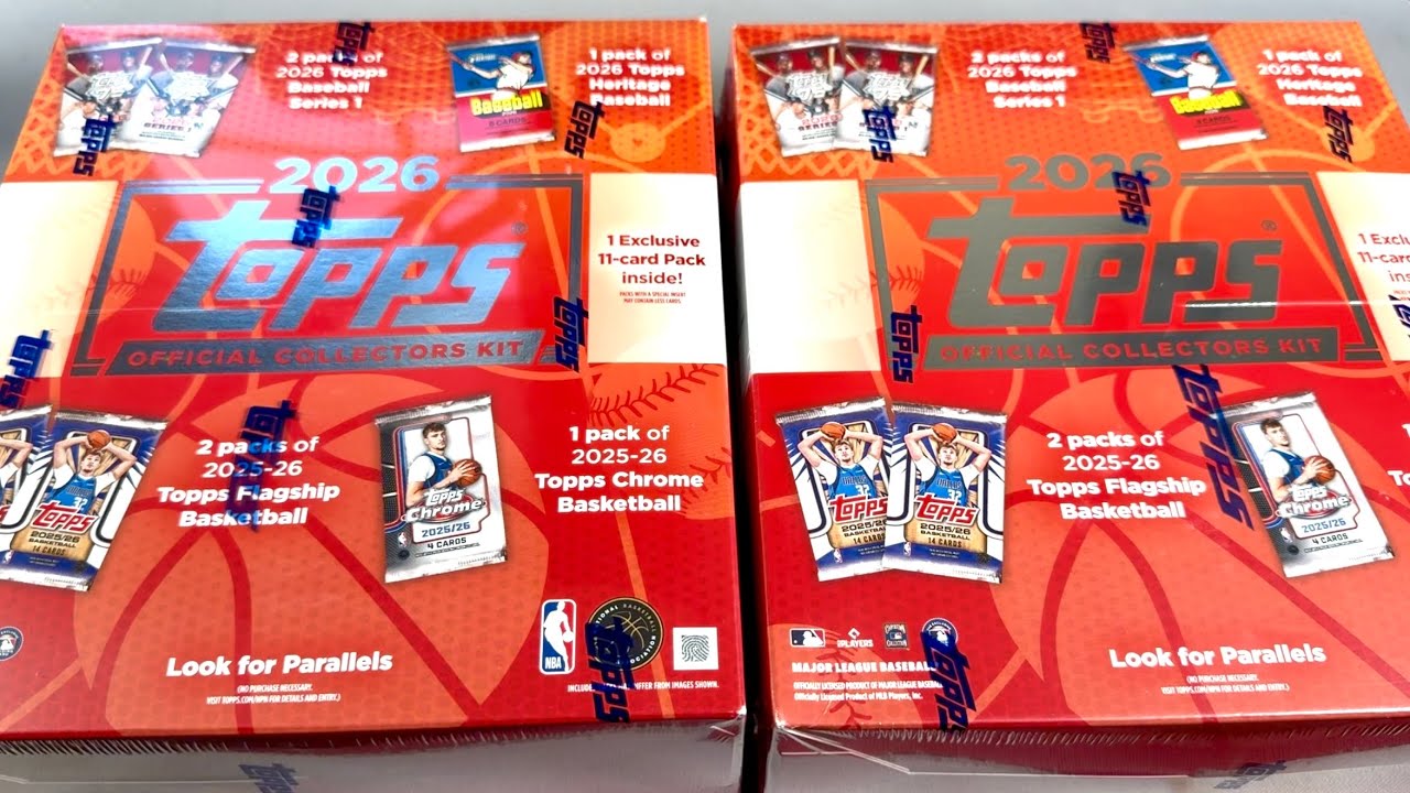 НОВИНКА! Коллекционные наборы Topps 2026 года с бейсбольными и баскетбольными карточками!