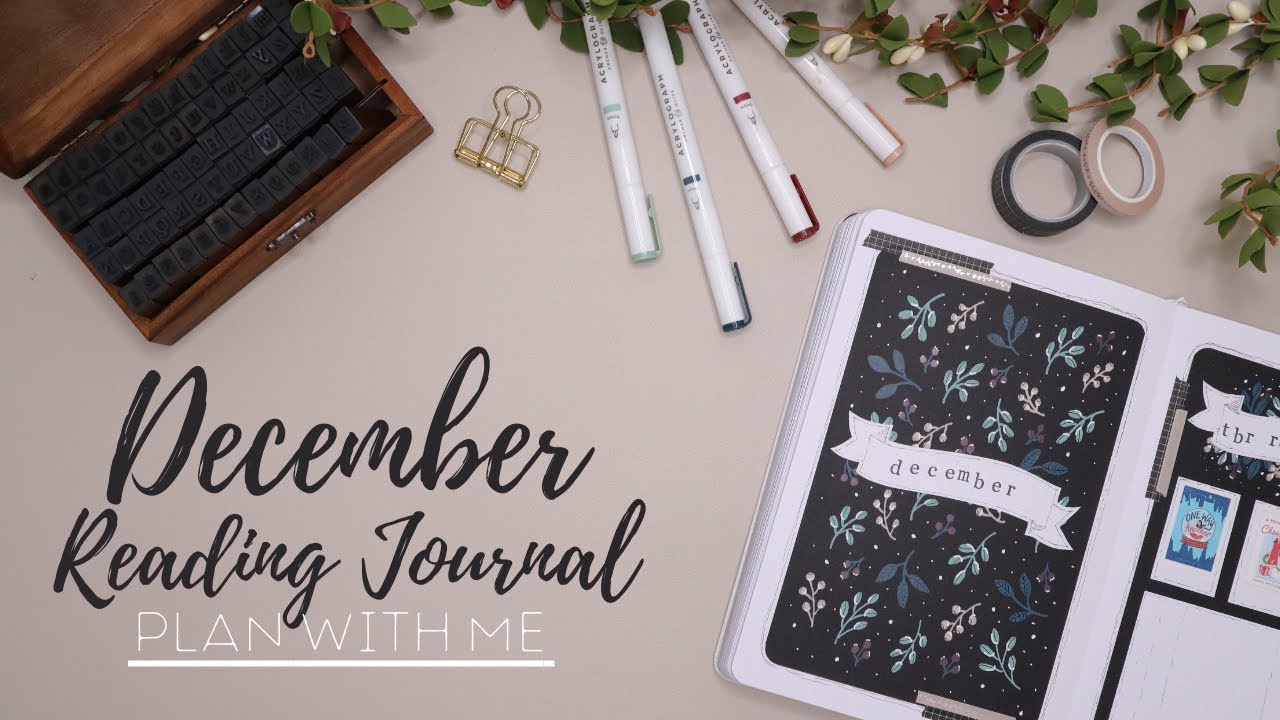2021 December Reading Journal Plan with Me | Book Journal | Simple Book Journal Setup Botanical Bujo