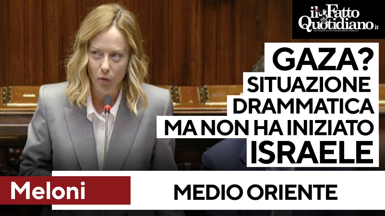 Meloni su Gaza: 