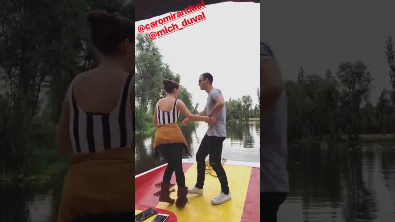 Michel Duval y Carolina Miranda bailando.
