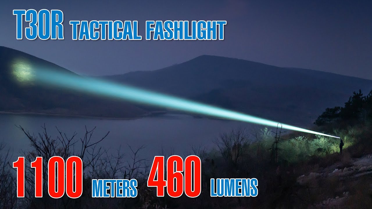 The best trustfireT30R Tactical laser flashlight 460 lumens with a range of up to 1100 meters