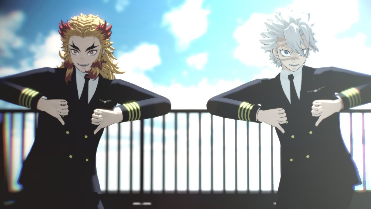 【鬼滅のMMD】天使の翼。【煉獄機長・不死川機長】