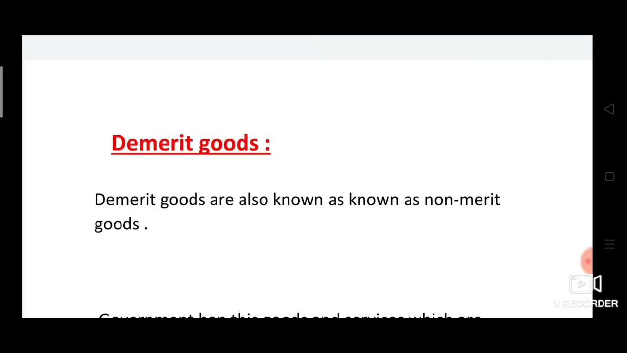 Demerit good  //  Properties of demerit good ll