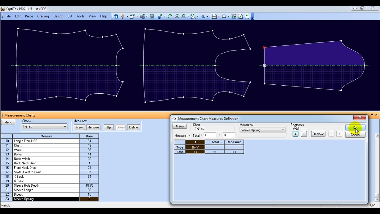 OPTI 2D Measurement Charts