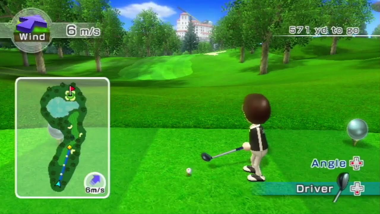 Wii Sports Resort : Golf - 9 holes (Resort) - 5 under