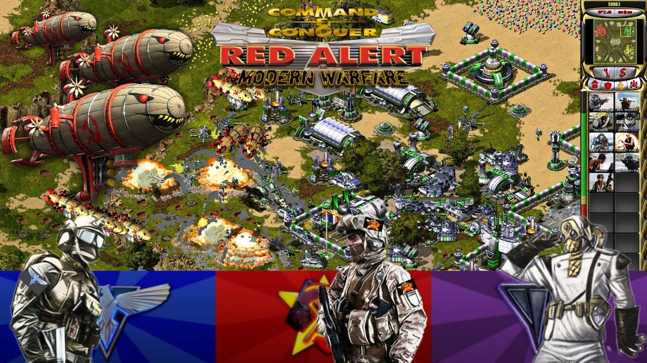 Red Alert 2 - Modern Warfare Mod | Extra Hard AI | Non Stop Attacking | ред алерт 2 Mod