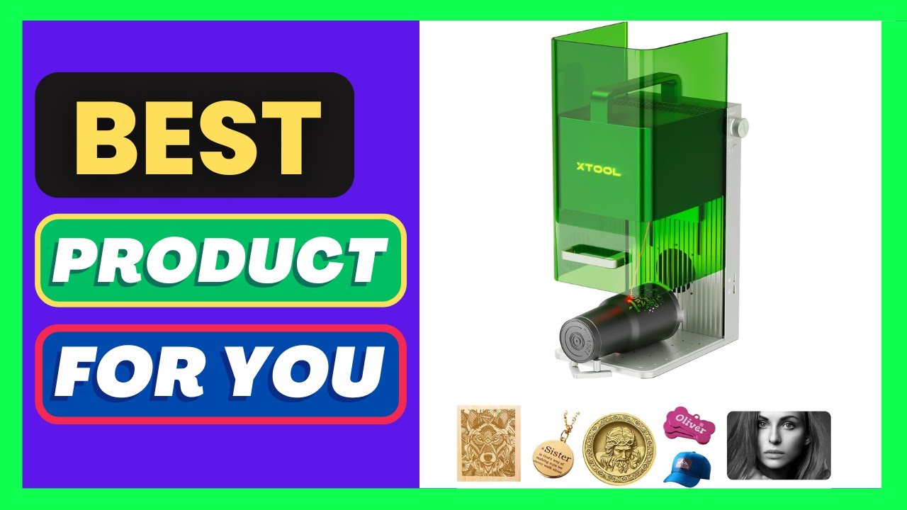 xTool F1 2-in-1 Dual Laser Engraver, Lightning Speed Portable Laser