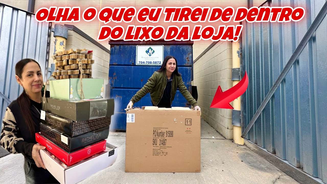Olha o que eu tirei de dentro no lixo da loja dos Estados Unidos!🇺🇸