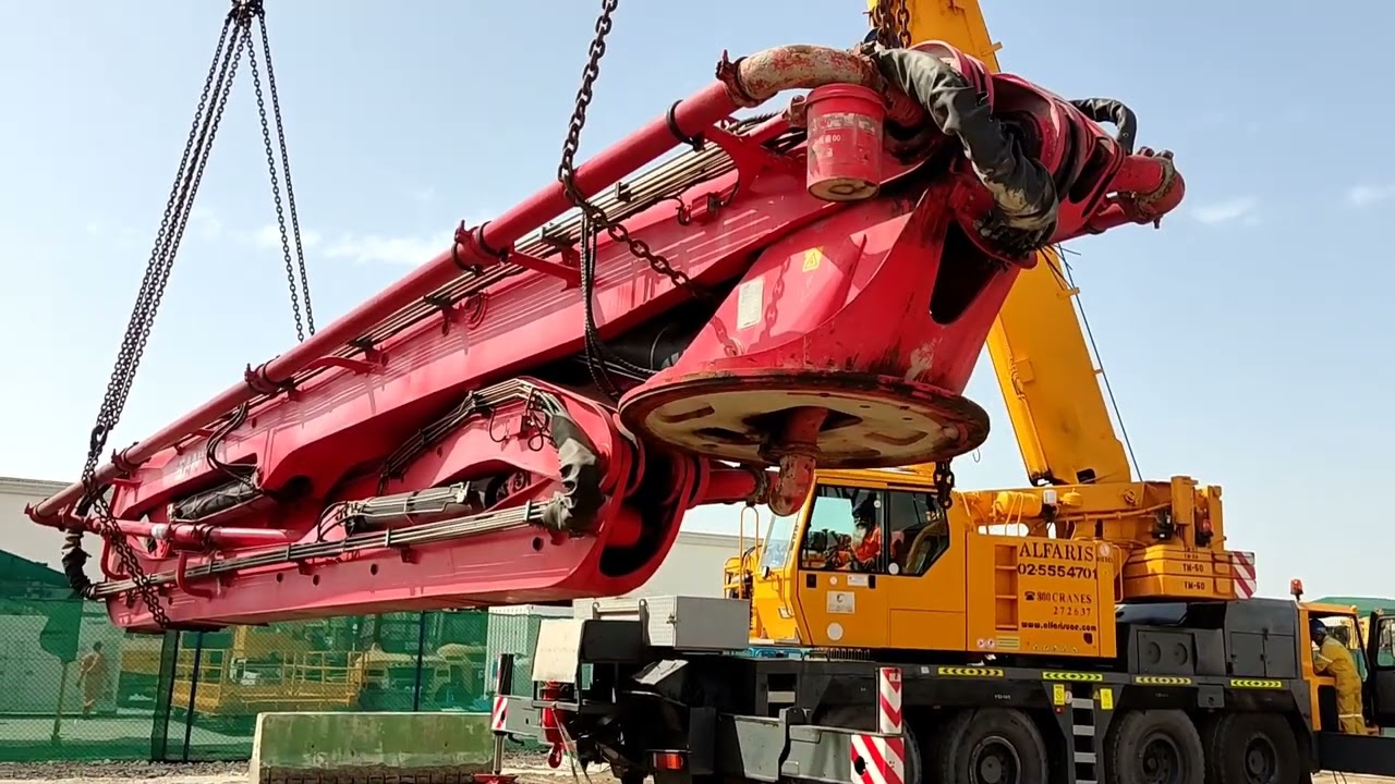 Mounting of Sany Truck mounted Concrete pump.