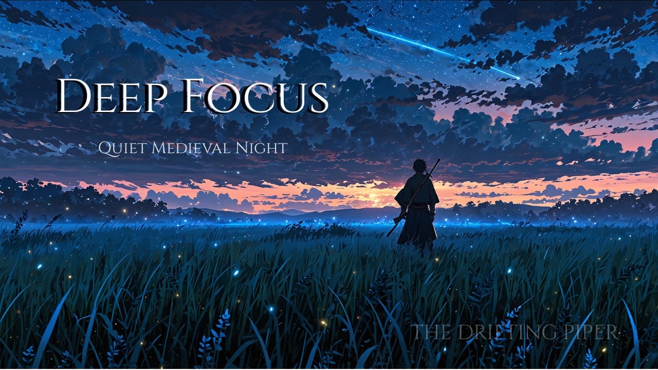 Medieval Music for Deep Focus – Quiet Night Across the Open Meadows 🌌