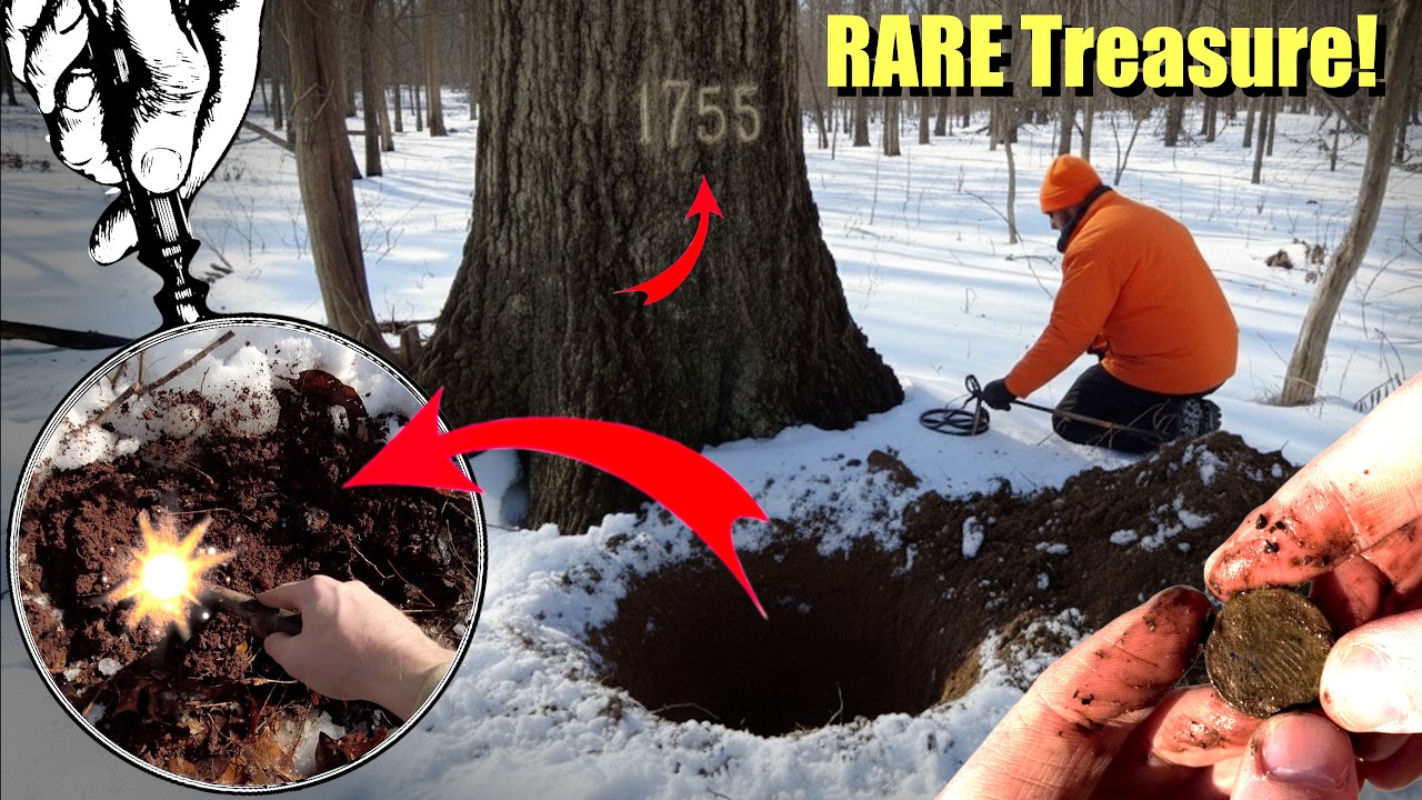I found the OLDEST tree in the 1700s forest...buried RIGHT next to it blew my mind (Metal Detecting)