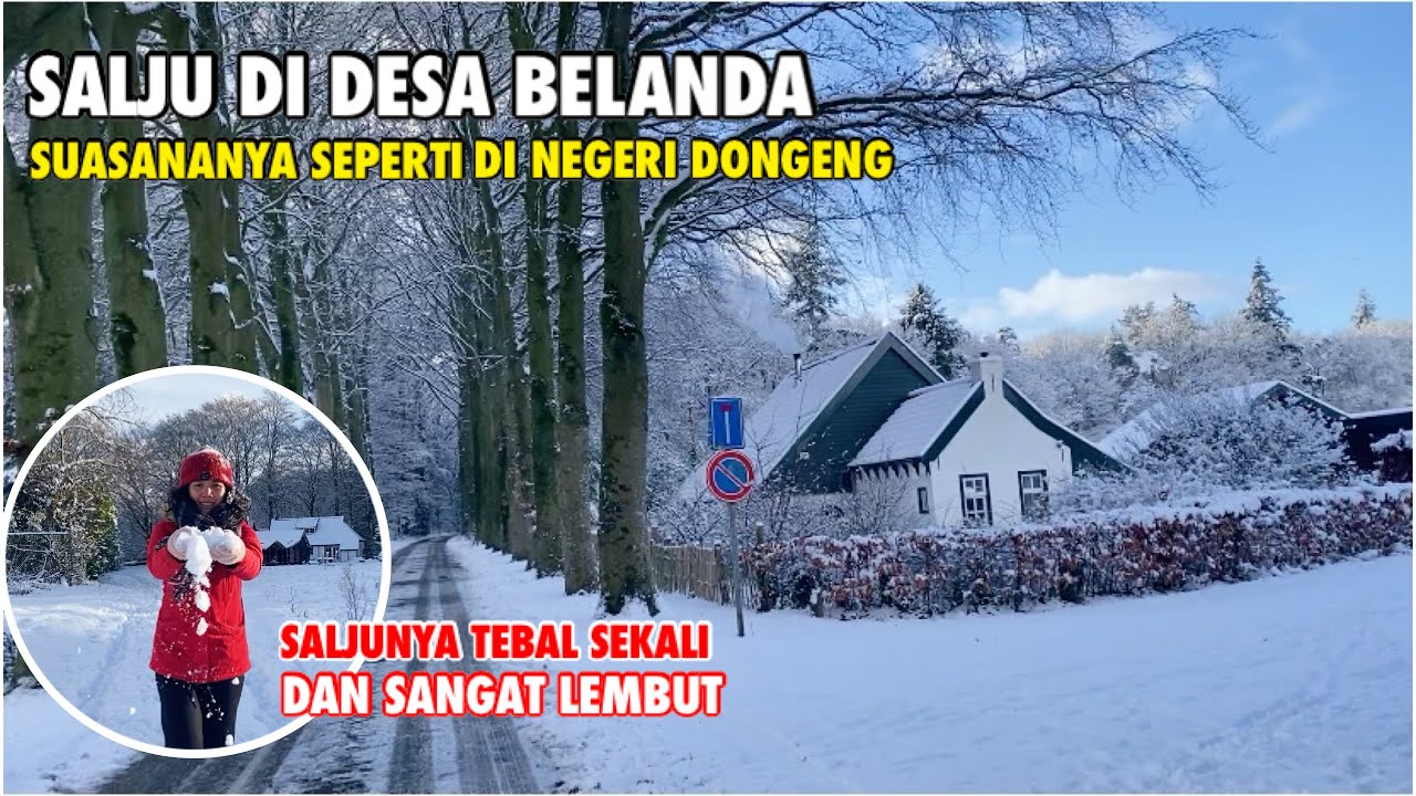 AWAL JANUARI SALJU TURUN DI BELANDA | DESA DI BELANDA MENJADI SEPERTI NEGERI DONGENG