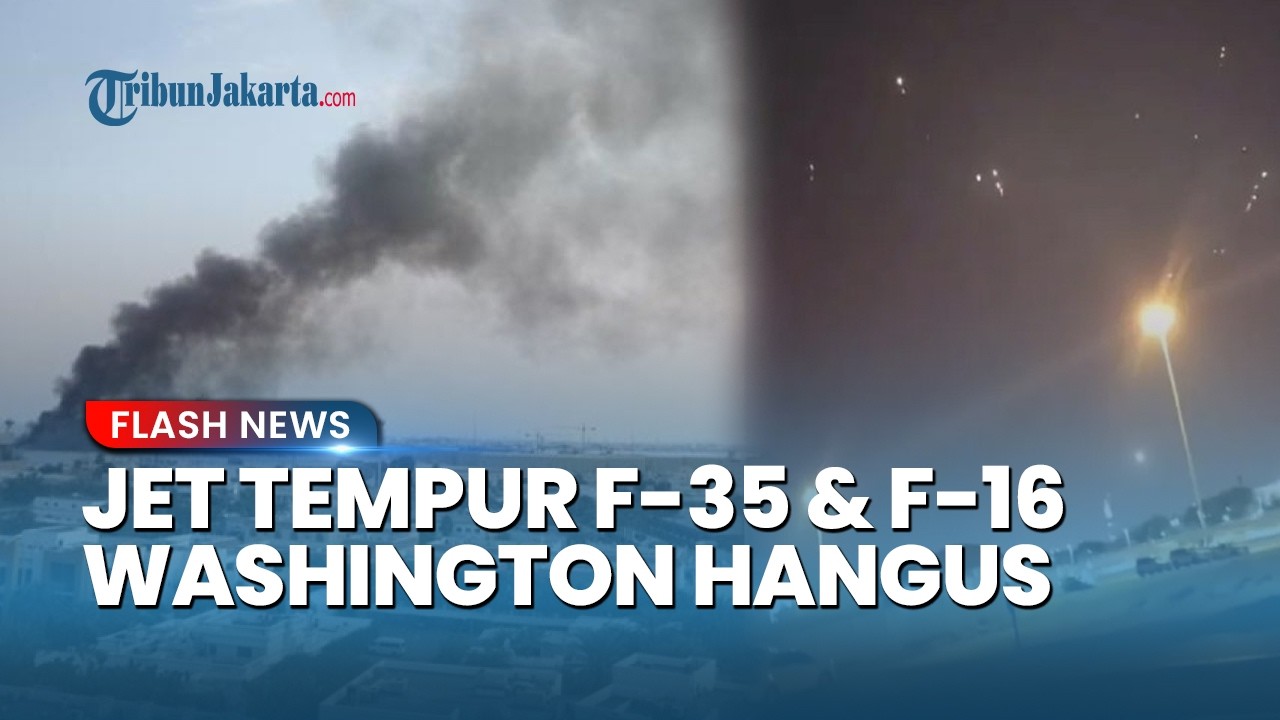 Detik-Detik Rudal Iran Menghantam Pangkalan Udara AS di Al-Kharj Arab, F-35 & F-16 Washington Hangus
