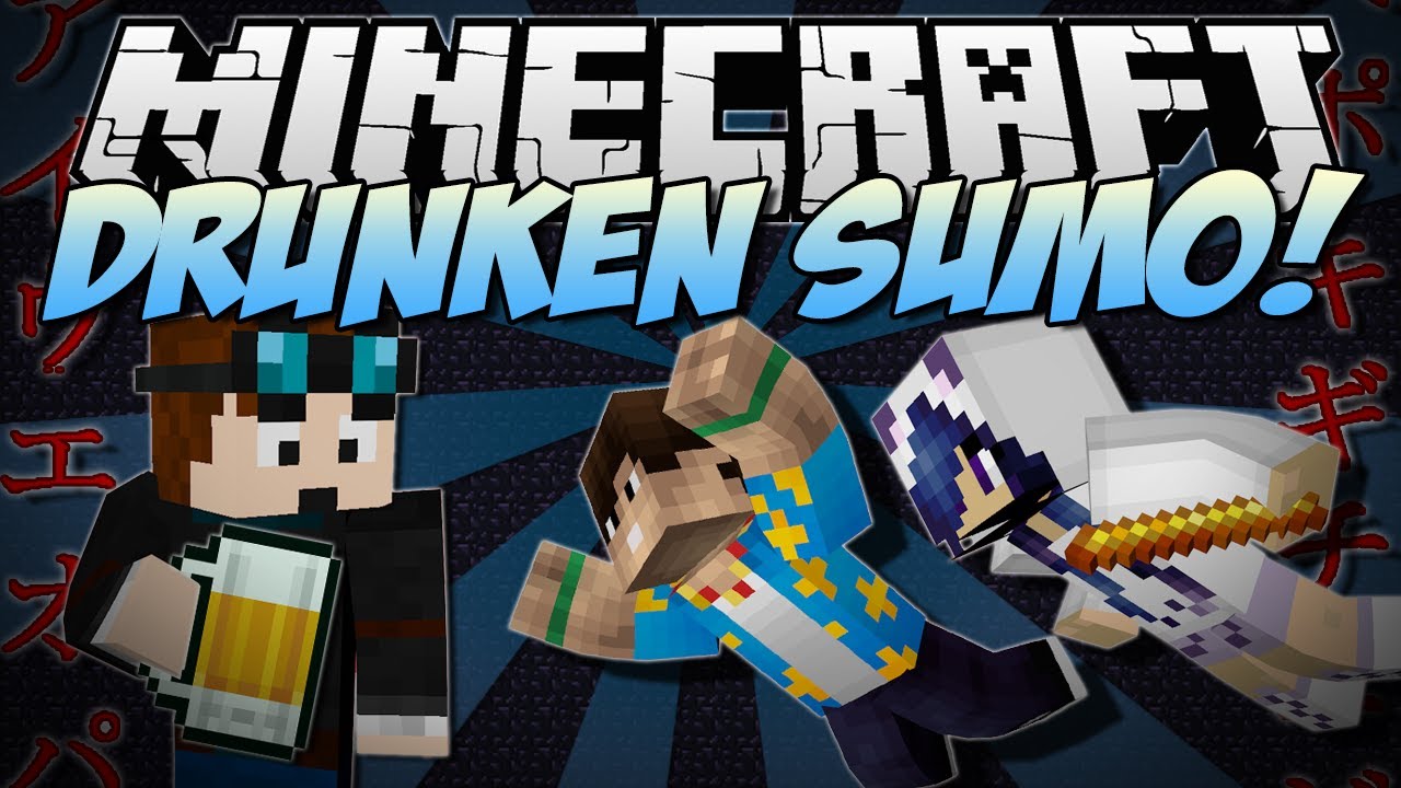 Minecraft | DRUNKEN SUMO! (Nausea and Knockback Sumotori!) | NEW Mini-Game