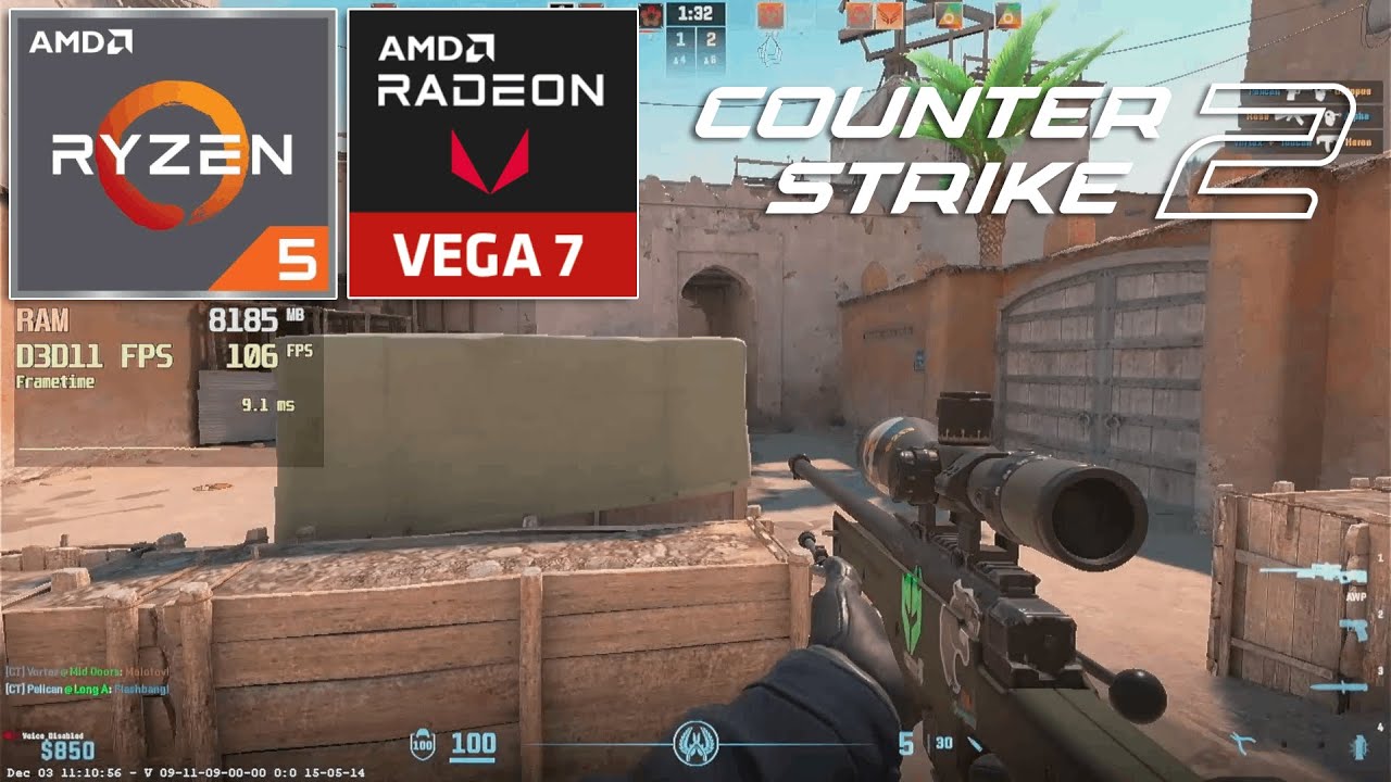 Counter-Strike 2 - Ryzen 5 5600G + VEGA 7